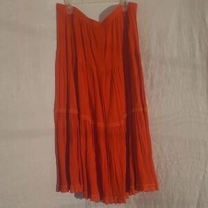 Elegant Orange Maxi Skirt